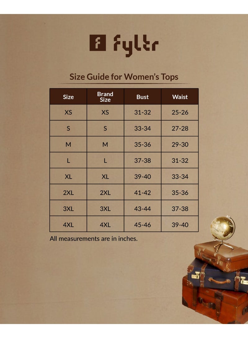 fyltr Women's Fashion V-Neck Top with Roll-up Sleeves  | Tops for Women | Soft & Comfortable | Women's Top for Office - Image 5